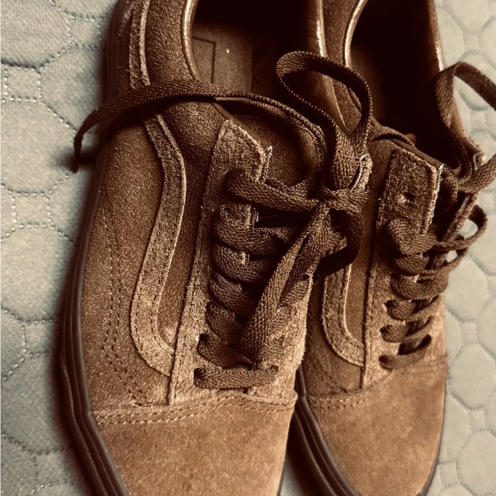 Vans Brown Suede Old Skool Sneakers with Black Soles